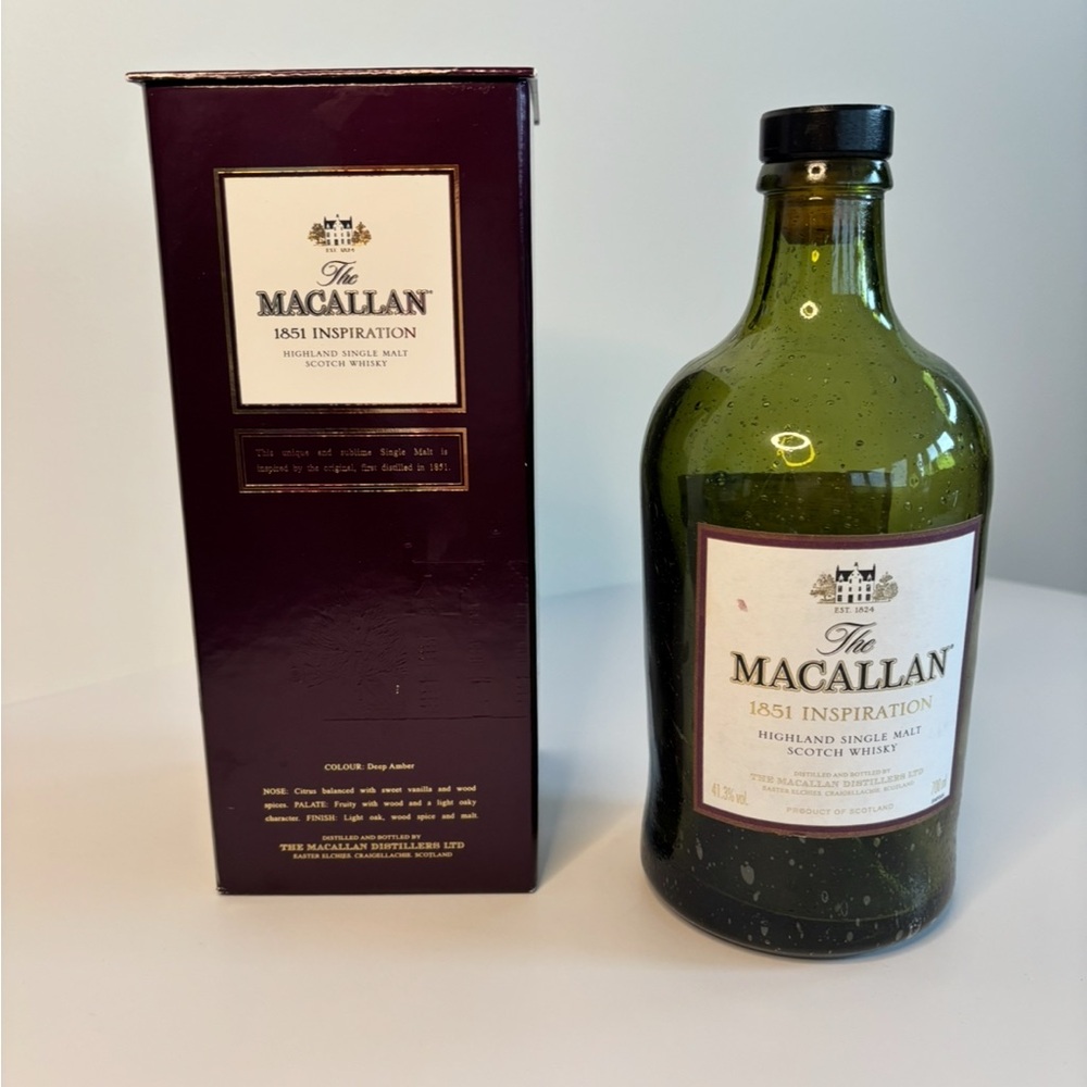 Macallan 1851 Inspiration Scotch Empty Green Bottle With Box - Picture 7 of 7